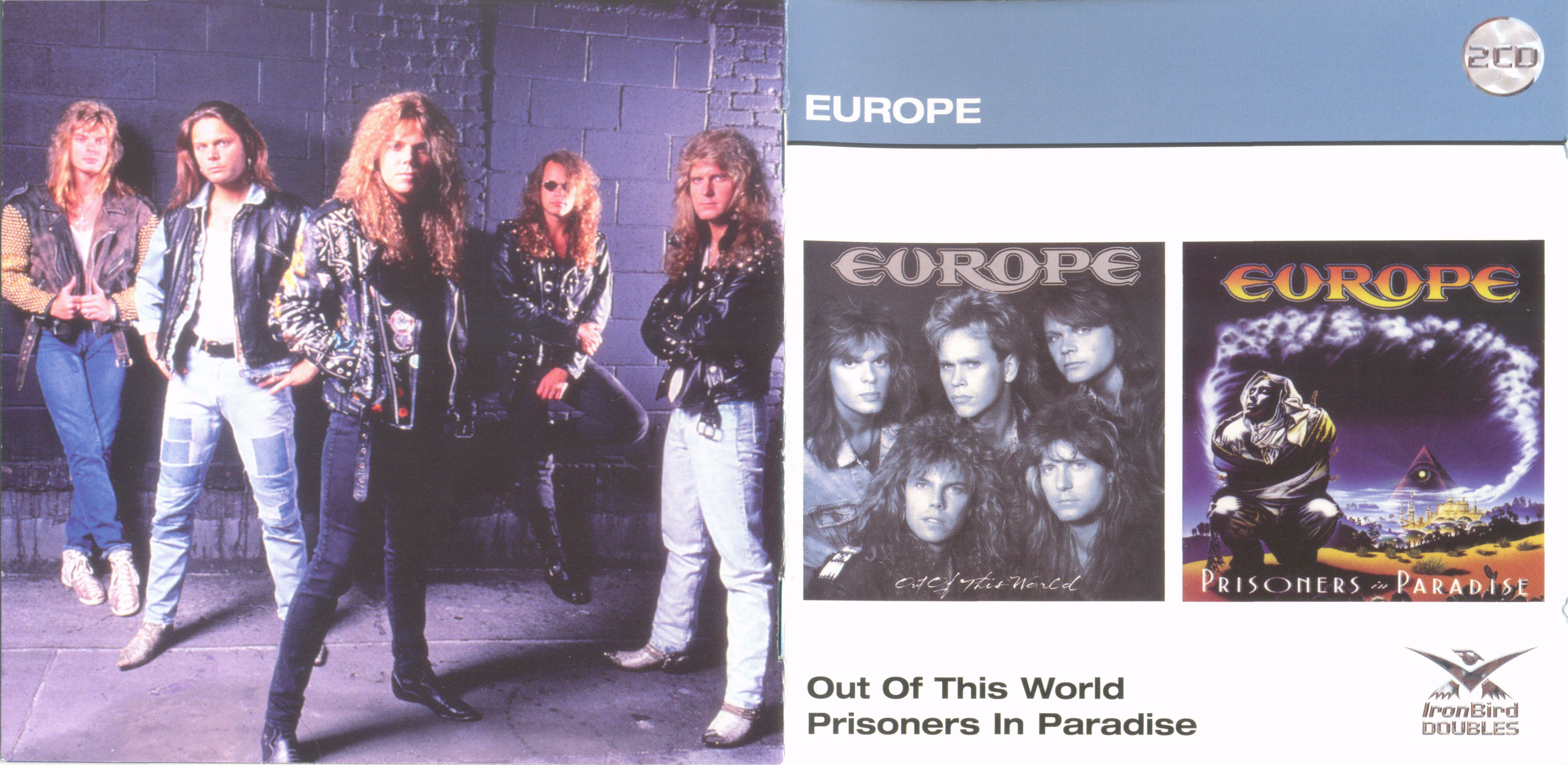 Europe  Out of This World & Prisoners in Paradise : Front + Inlay